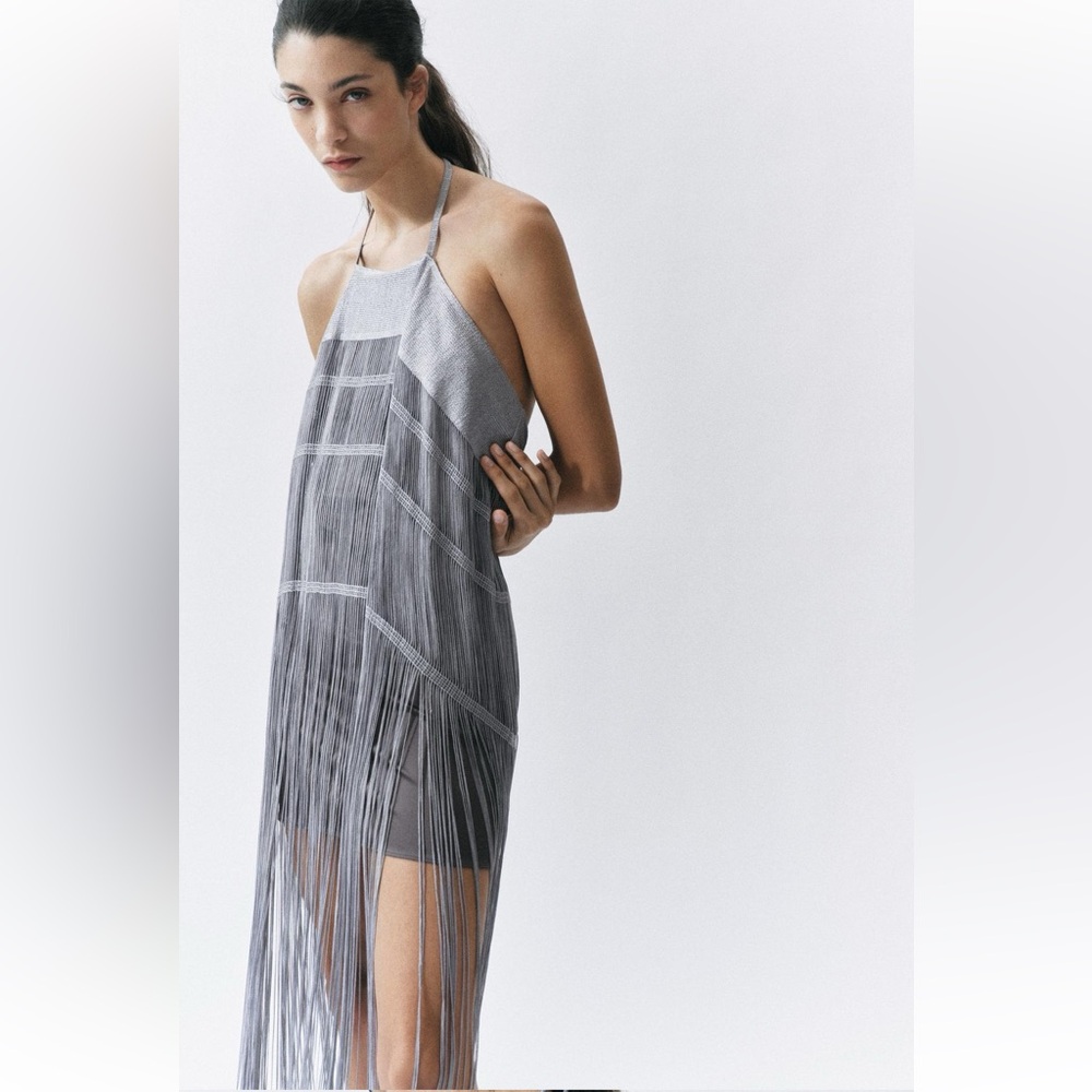 FRINGED MINI DRESS